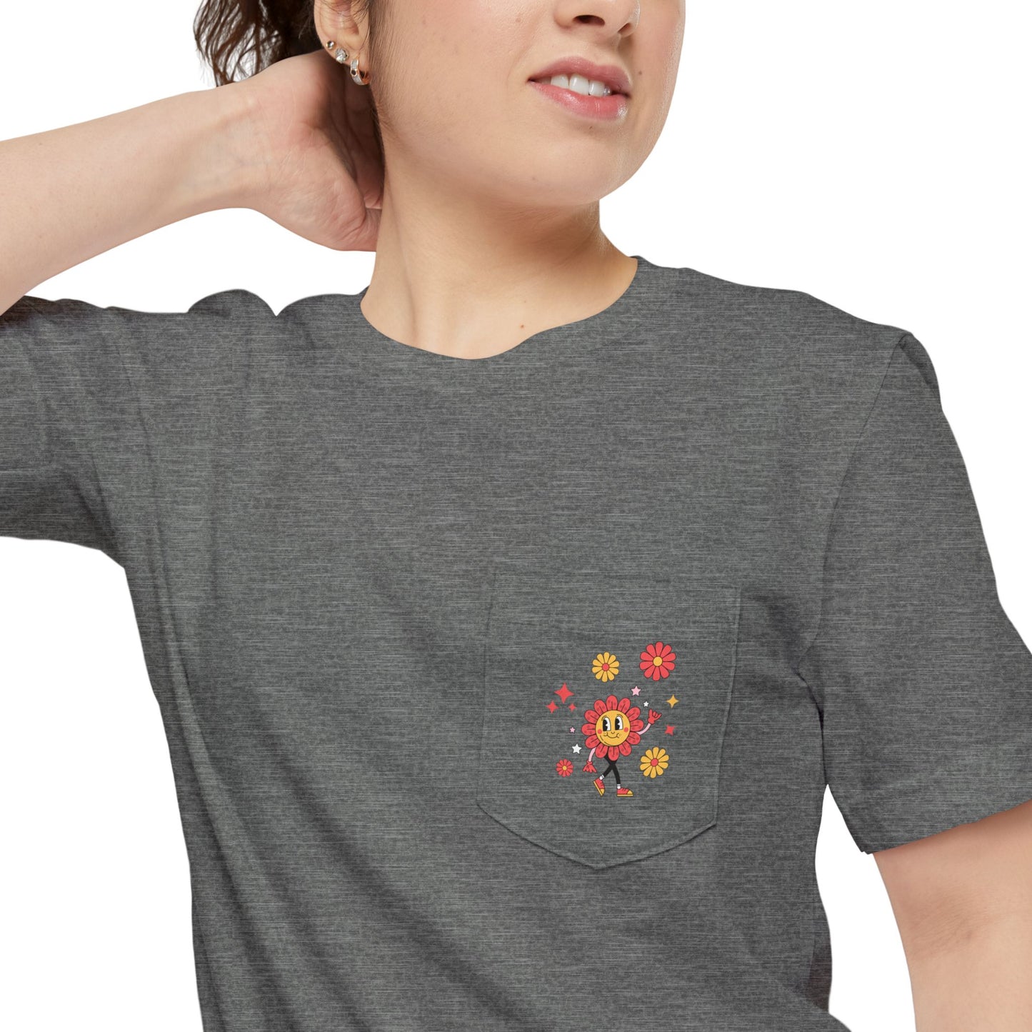 Tee (Pocket): The We Don’t Care Club - Flower Edition