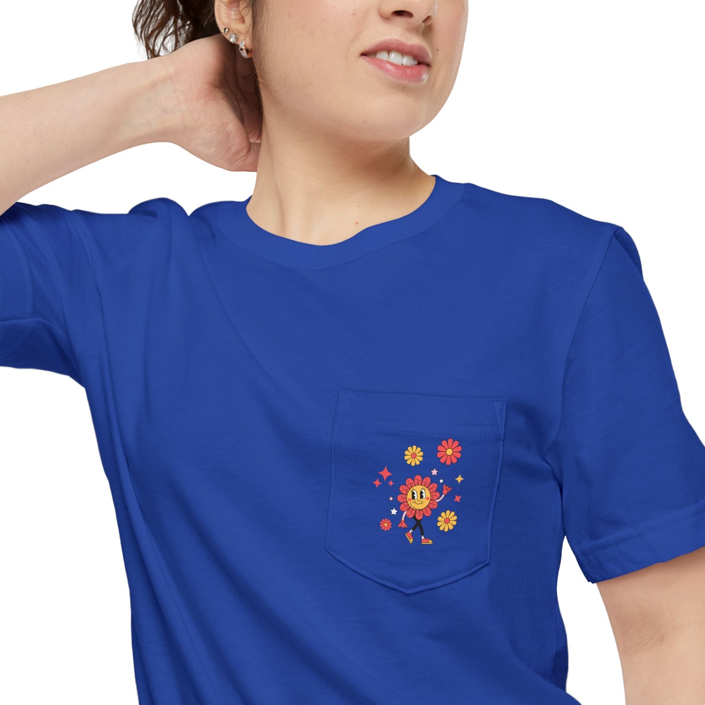 Tee (Pocket): The We Don’t Care Club - Flower Edition
