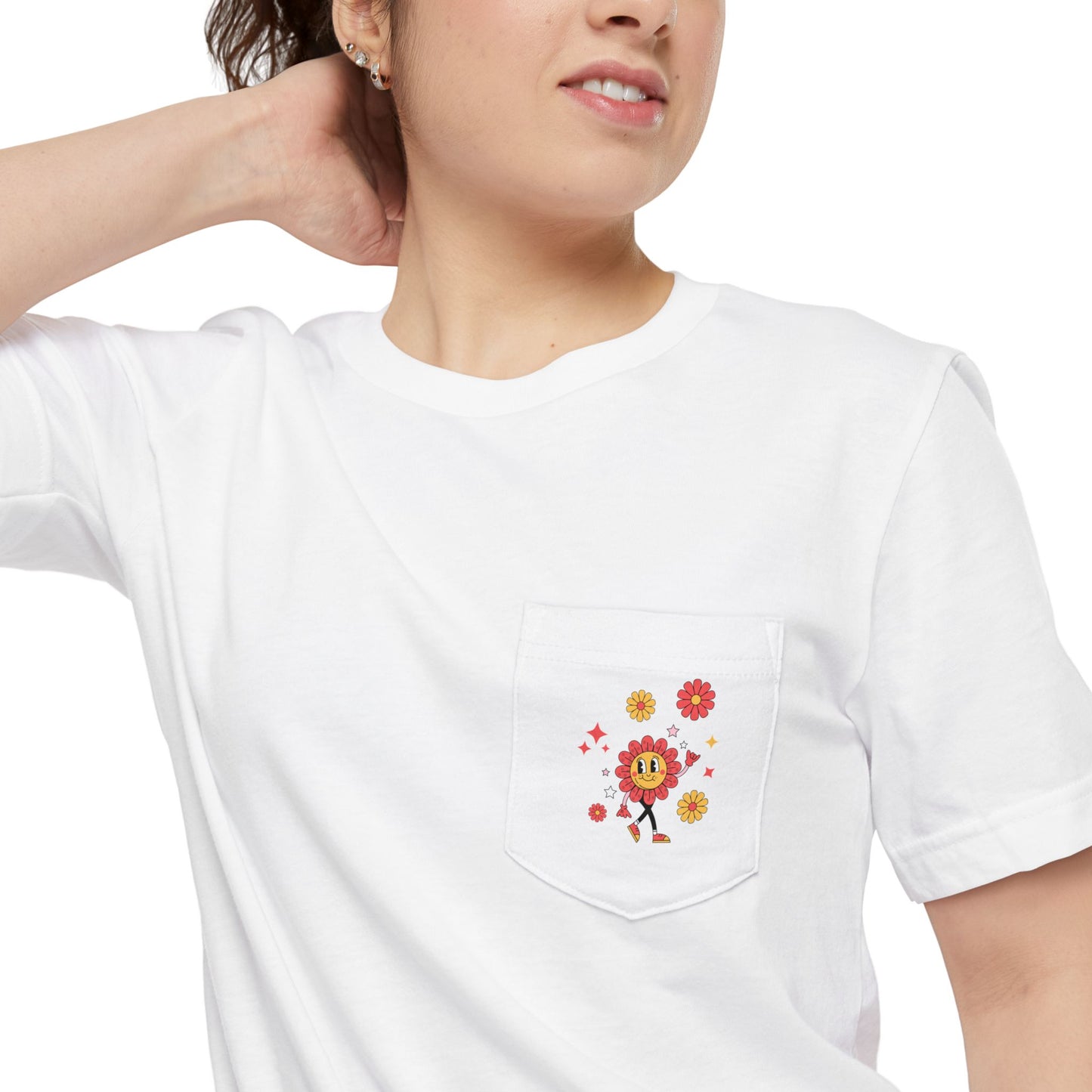 Tee (Pocket): The We Don’t Care Club - Flower Edition