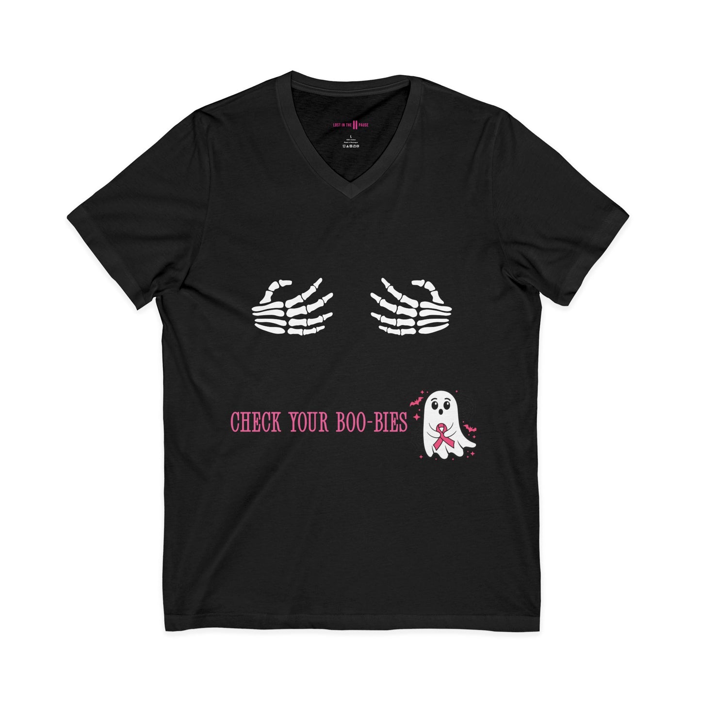 Tee: Check Your Boo-bies V-Neck
