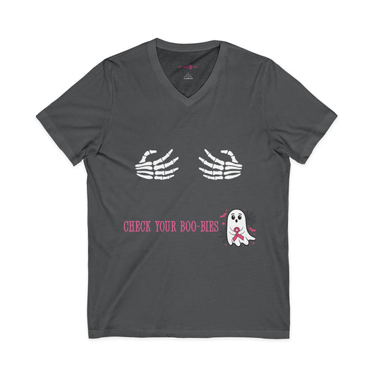 Tee: Check Your Boo-bies V-Neck